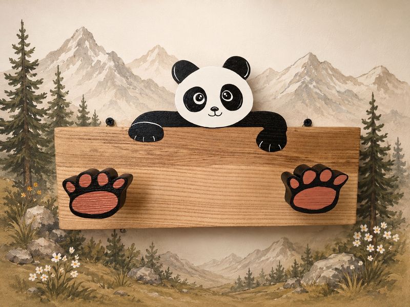 Porte manteaux panda