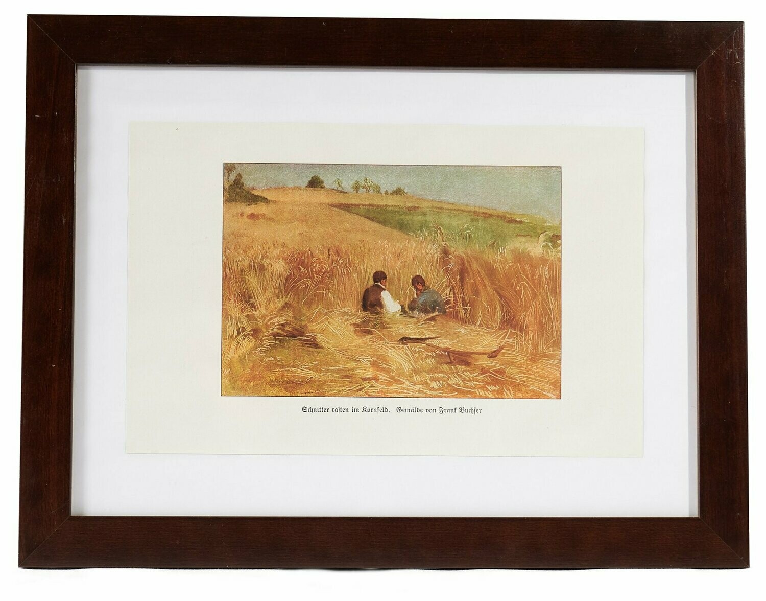 Schnitzer rasten im Kornfeld  b/h 35x27 cm