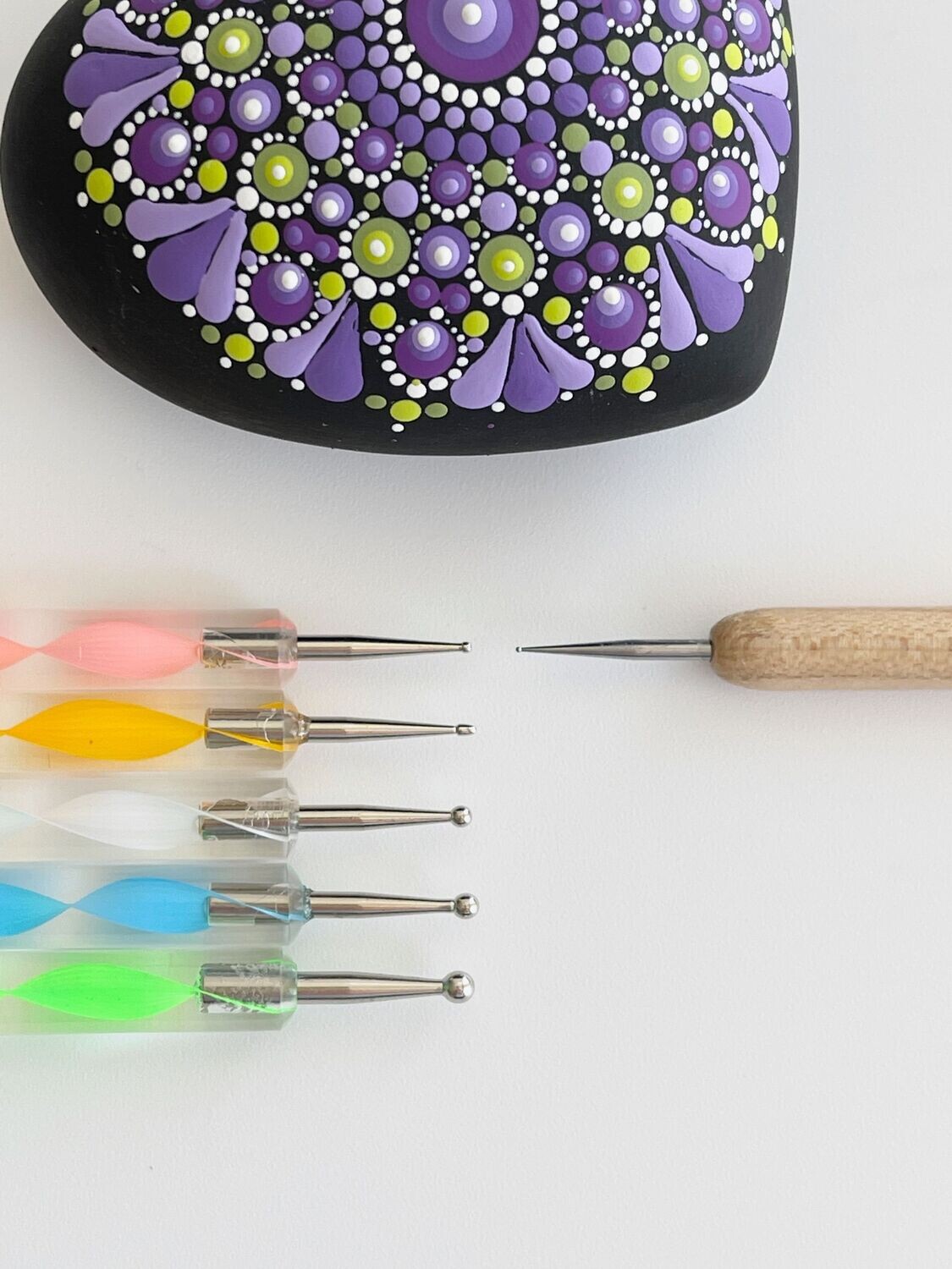 Dotting-Tool für Swooshes, Präge- und Punktierungs-Werkzeug für die Punktmalerei, Dot Art, Mandala-Steine malen, Dot Painting