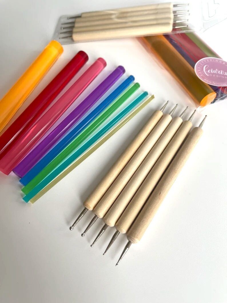 DIY Set 13 x Dotting-Tool, Punktierungs-Werkzeug für die Punktmalerei, Mandala-Steine, Acrylmalerei, Mandala-Kunst, Steine bemalen