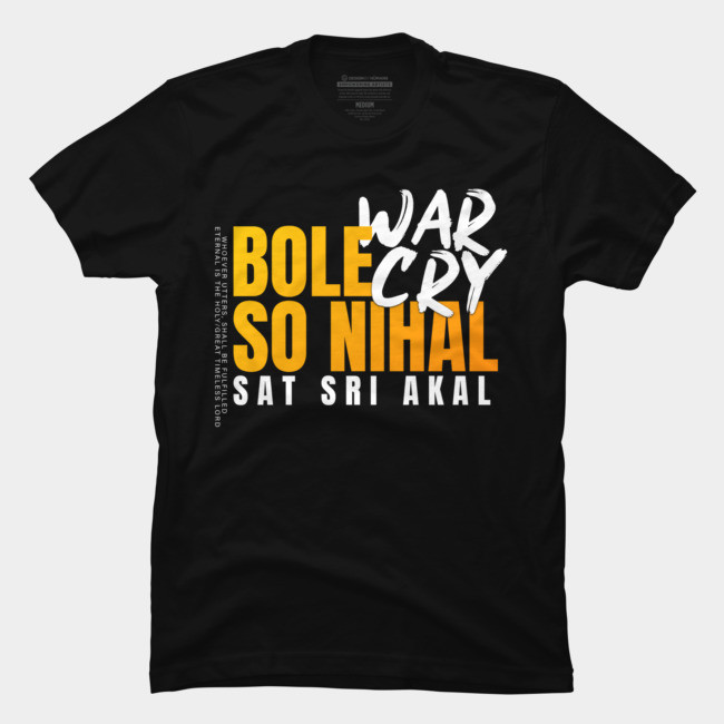 Bole So Nihal Sat Sri Akal Half Sleeves T-shirt