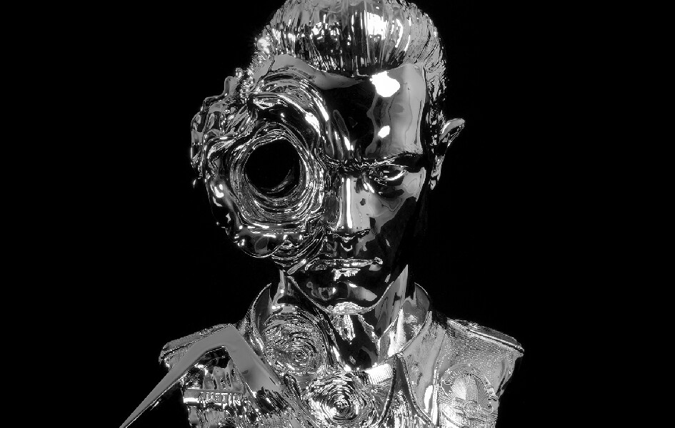 (PO) Pure Arts - Terminator 2 - T-1000 (1/1 Art Mask Liquid Metal Version)