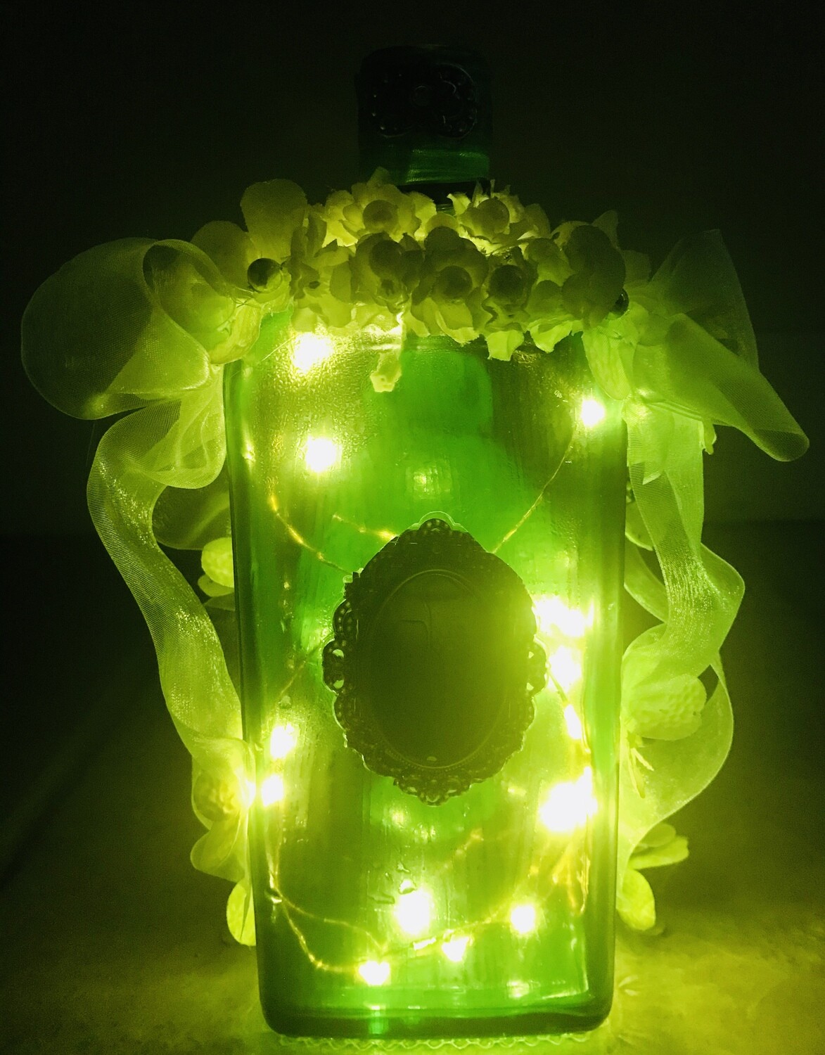 Decorative Upcycled Liquor Bottle