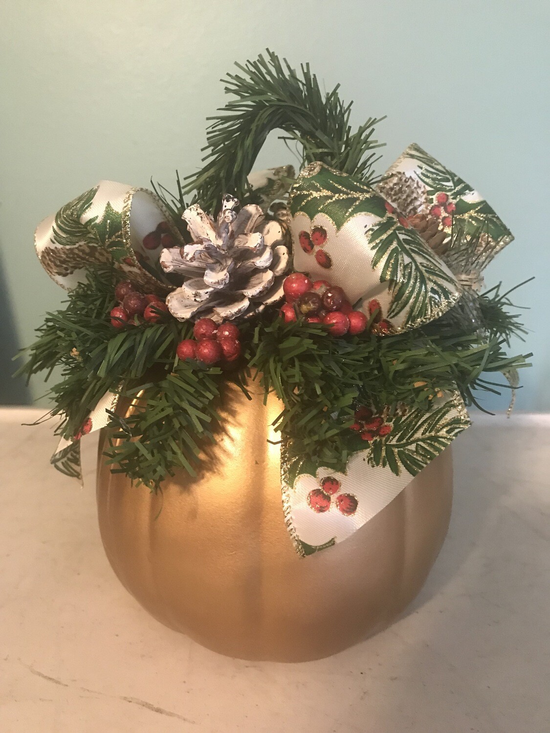 Gold Pumpkin Ornament