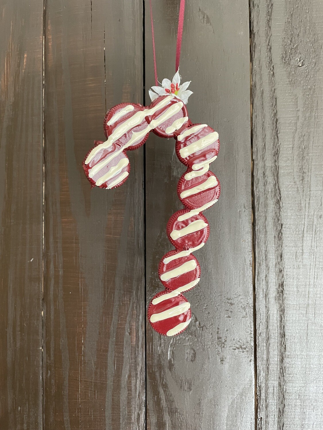Bottlecap Candy Cane