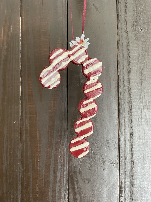 Bottlecap Candy Cane