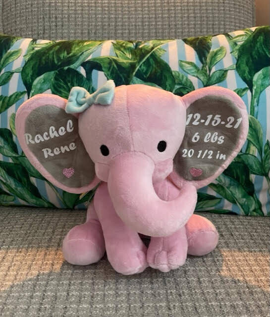 Personalized Plush Elephant