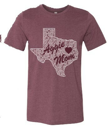 Maroon Aggie Mom Shirt