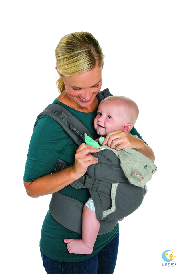 Cangurera Con Capucha de Osito Unisex Diseño Ergonómico (3 Meses a 4 Años)