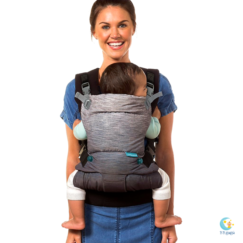 Cangurera Ergonomía Bebé Sentado Con Capucha y Mordedera