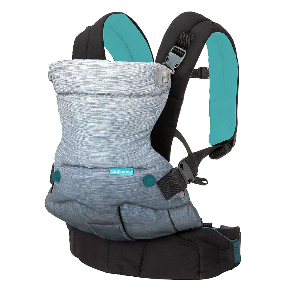 Cangurera Ergonomía Bebé Sentado Con Capucha y Mordedera