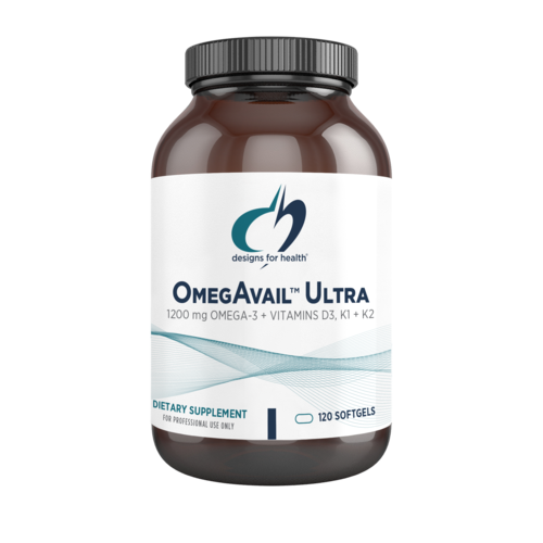 OmegAvail™ Ultra with Vitamin D3, K1, and K2 120 softgels