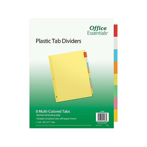 Dividers 8 Tabs/Colored (AVE 11467)