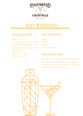 HWY 9 Gin Cocktail Kit: "Hot Blooded" (For Shipping) HWY 9 Gin Cocktail Kit: "Hot Blooded" (For Shipping)