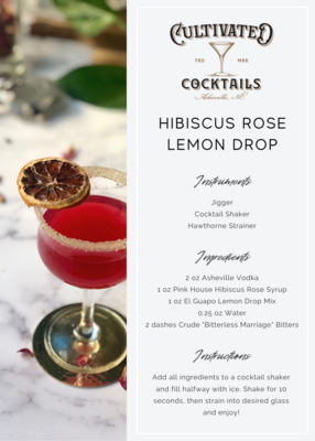 Cocktail Kit: Hibiscus Rose Lemon Drop