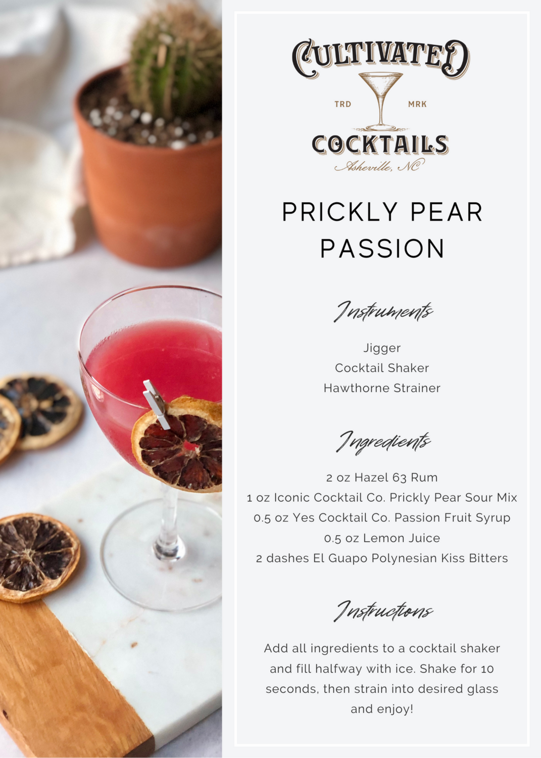 Cocktail Kit: Prickly Passion