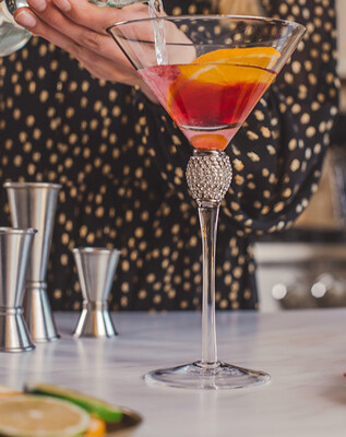 Sister.ly Drinkware - Rhinestone Studded Martini Glasses