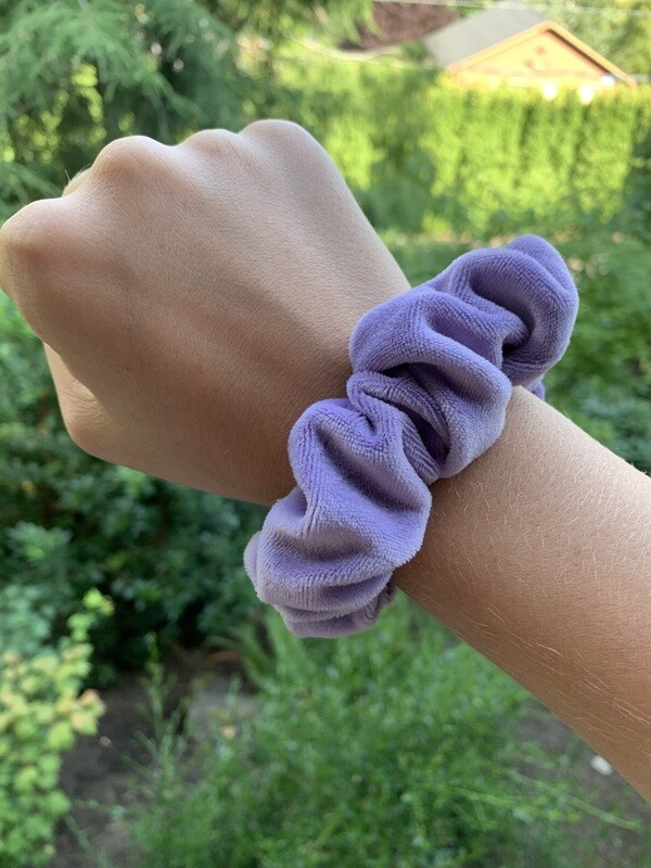 Purple Velvet Scrunchie