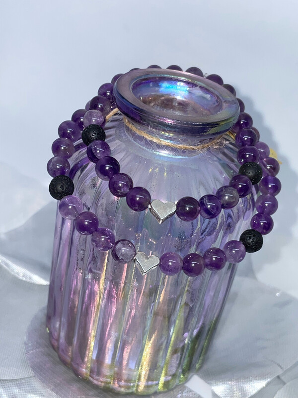 Mommy and Me Heart Set (amethyst)