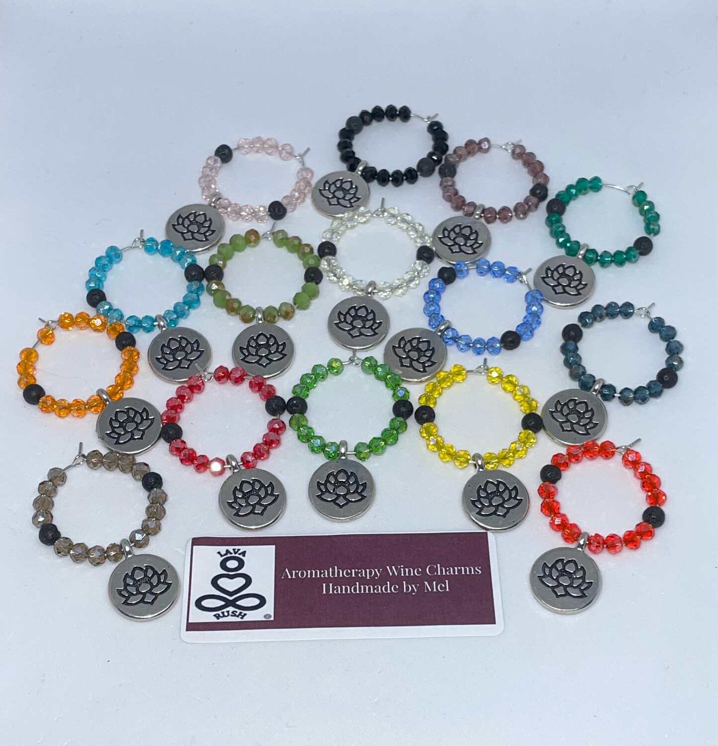  Wine Charms Lotus Flower (Sets Of 5, 10, Or 15)