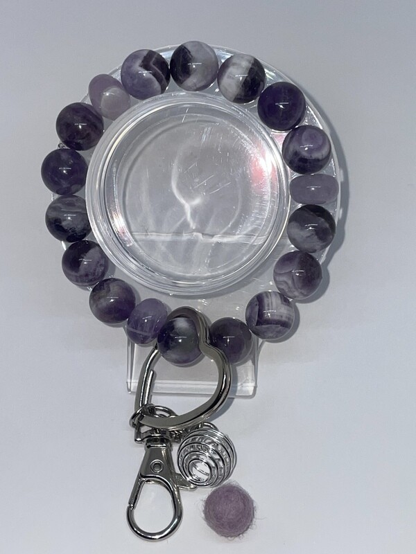 Amethyst Aromatherapy Keychain