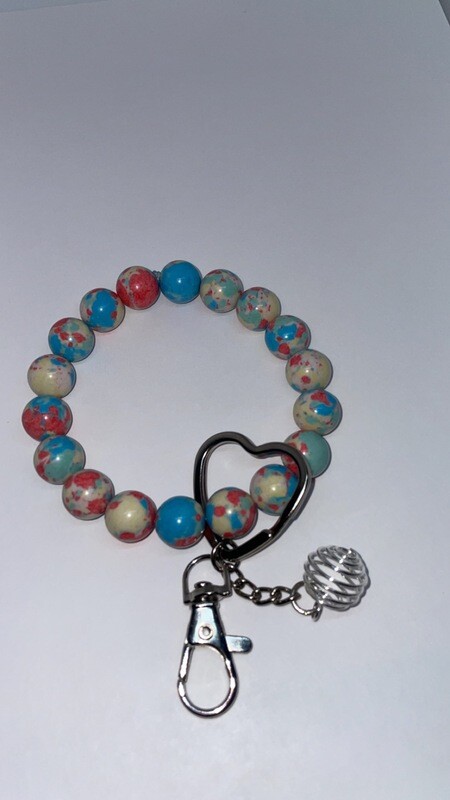 Multi-Colored Aromatherapy Wristlet Keychain