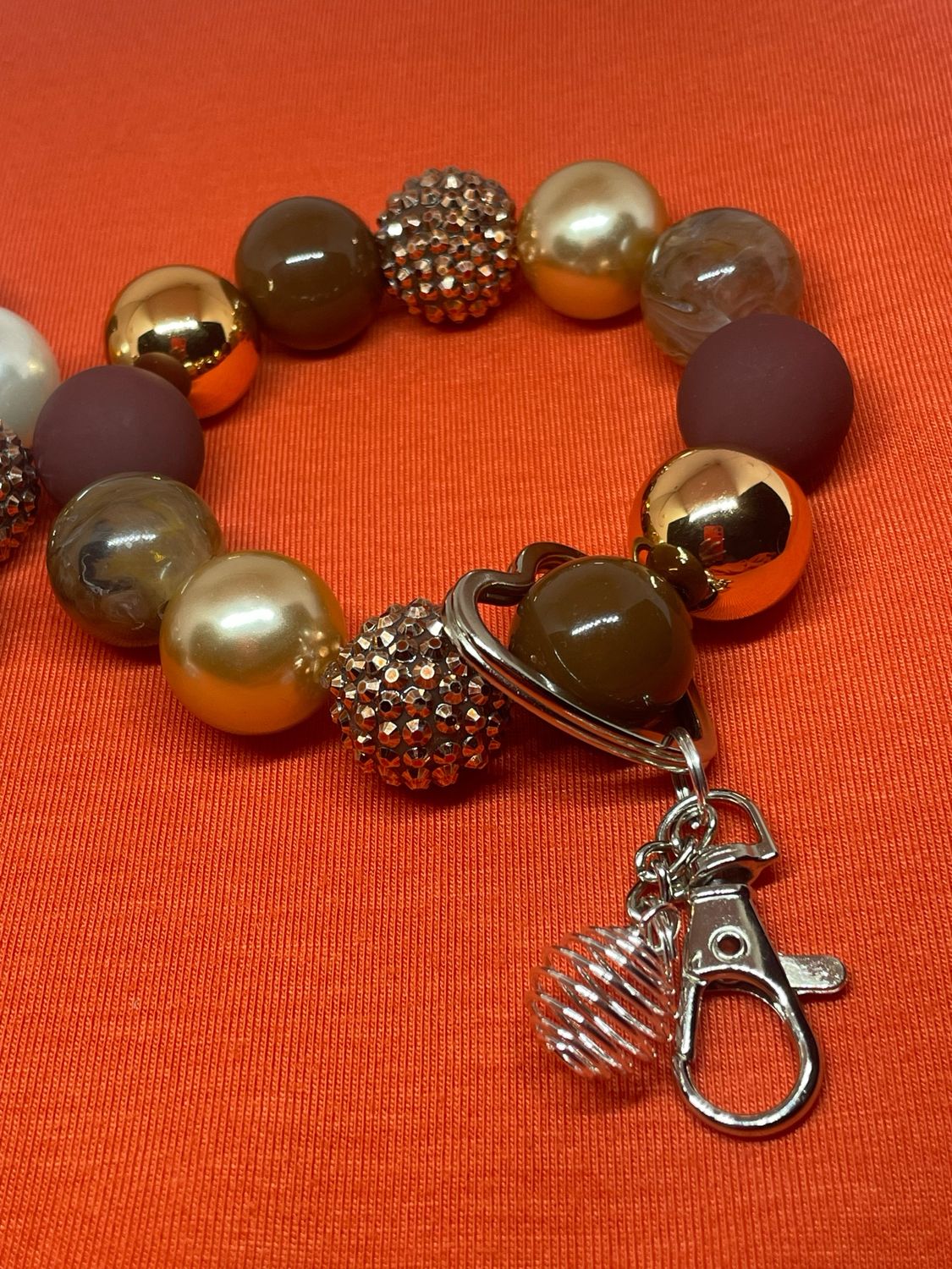 Aromatherapy Bubblegum Bead Keychain, Keychain Wristlet, Colorful Bracelet for Keys, Stretchy Beaded Keychain