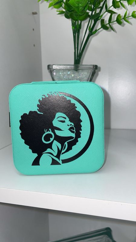 Afro Chic Travel Jewelry Box. Free Personalization.