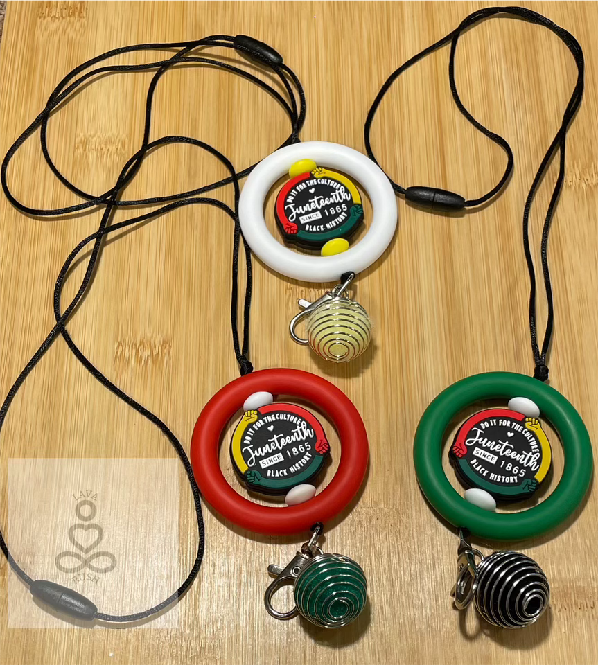 Juneteenth, Black History, Diffuser Lanyard (Pom Pom Included)