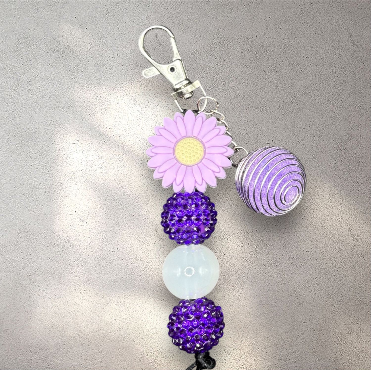 Violet Bloom Aromatherapy Keychain/Purse Charm/Bookbag Charm
