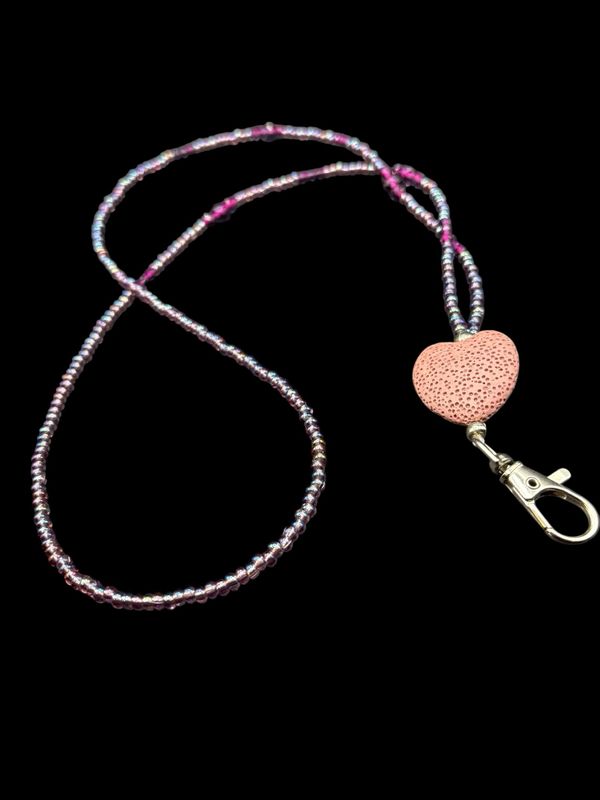 Violet Bloom Essential Oil Lanyard