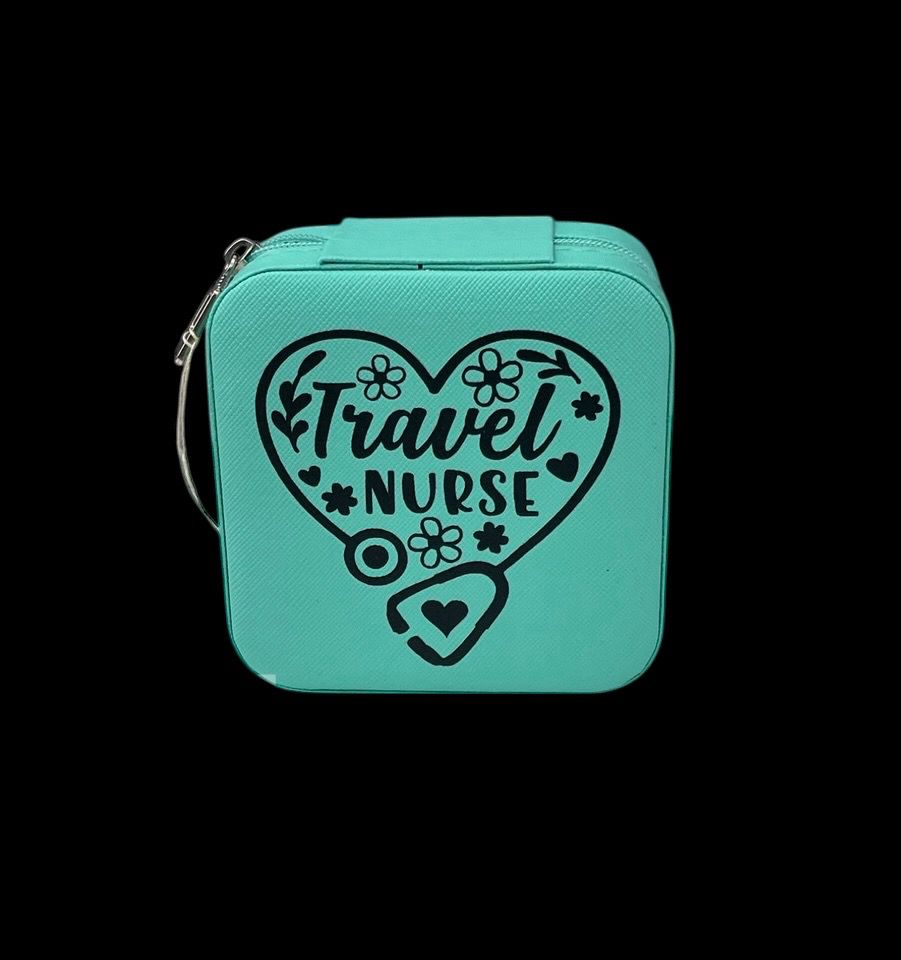Nurse Travel Jewelry Box (Blue)
