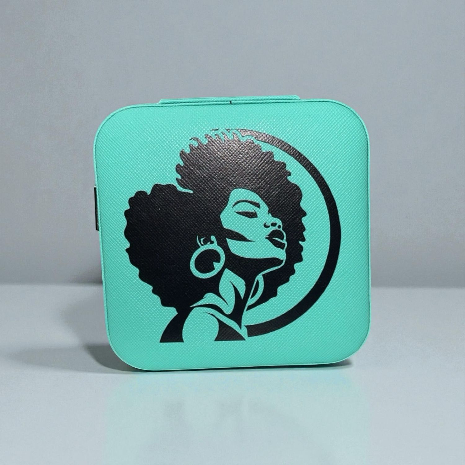 Afro Chic Travel Jewelry Box (Blue)