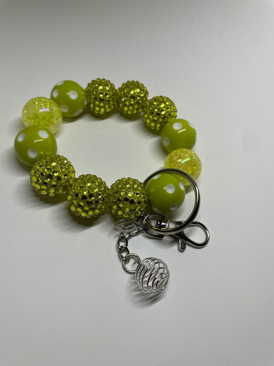 Lime Spark Aromatherapy Wristlet Keychain
