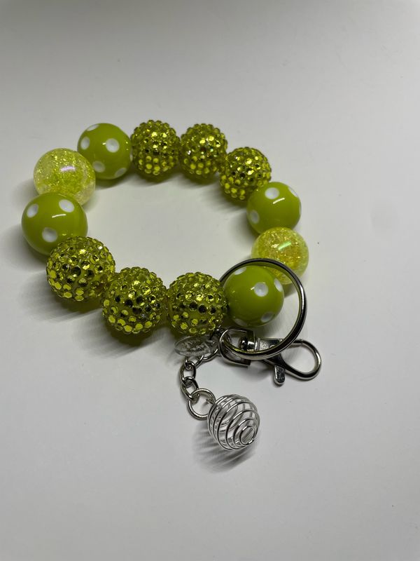 Lime Spark Aromatherapy Wristlet Keychain