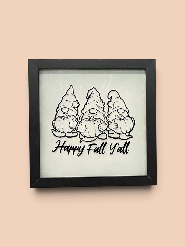 Happy Fall Y’all Lighted Shadow Box