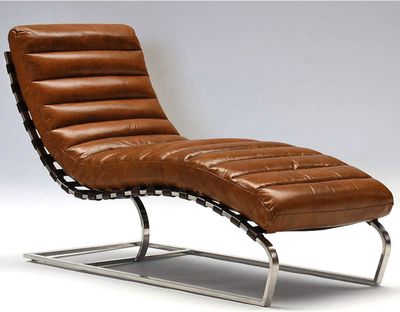 Vintage Leder Relaxliege Braun - Design Liege