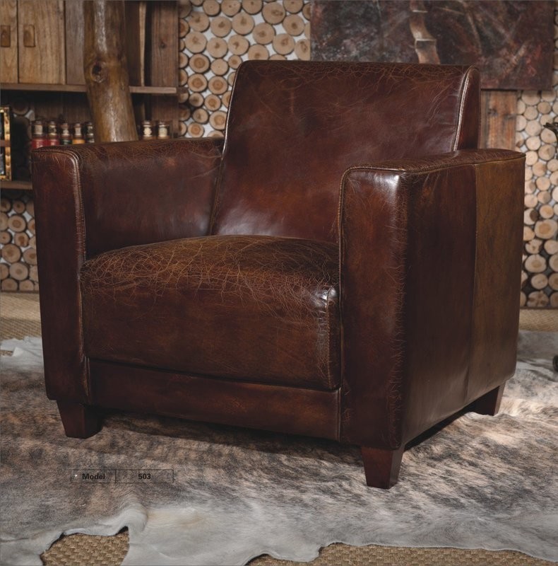 Vintage Ledersessel Braun Lounge Clubsessel