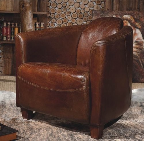Vintage Ledersessel Braun Lounge Clubsessel