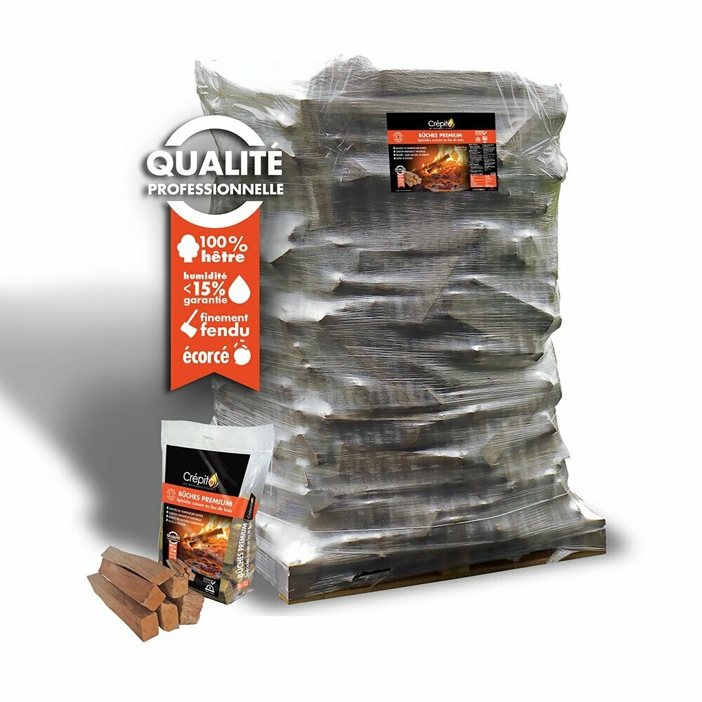 Spéciales cuisson - Bûche de 30cm - Ballot bûches Premium 2000dm3 vrac + (Packs allumage)