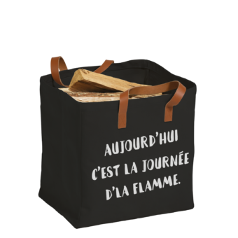 Sac à bûches MEMO noir