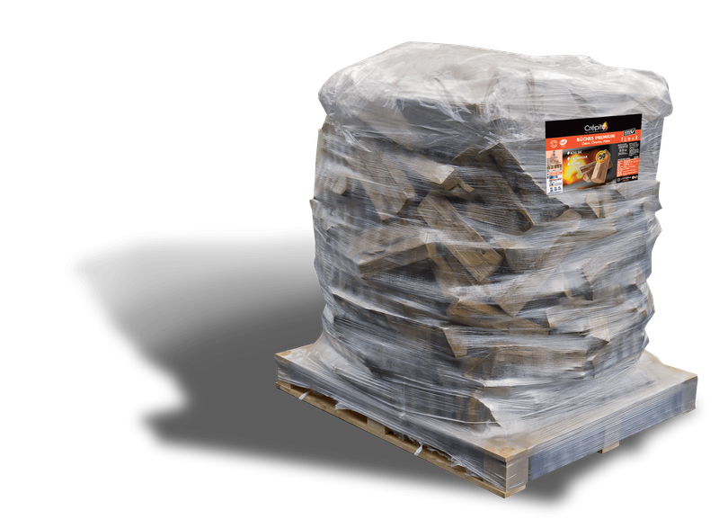 Bûche de 40cm - Bois de chauffage - 1300dm3 vrac - Ballot Premium + Pack allumage