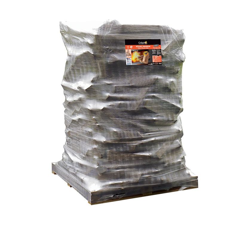 Bûche de 40cm - Bois de chauffage  - 2000dm3 vrac - Ballot Premium + Pack allumage