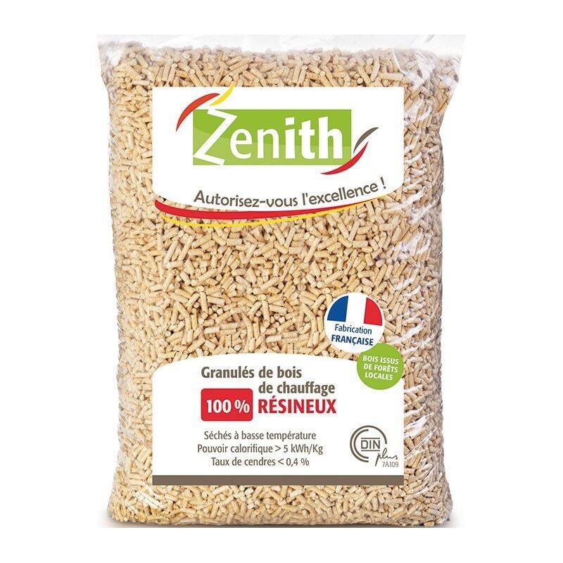 Granulés de bois PREMIUM ZENITH (PIVETEAU) - Palette de 72 sacs de 15 kg Granulés de bois PREMIUM ZENITH (PIVETEAU) - Palette de 72 sacs de 15 kg