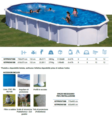 Piscina HAITI
610 x 375 H132 cm