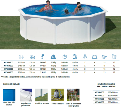 Piscina FIDJI Ø 460 H120 cm