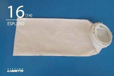 Calza filtro in tessuto con anello di sicurezza Calza filtro in tessuto con anello di sicurezza