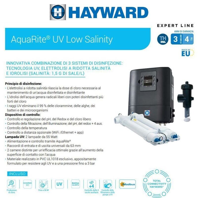 Centr. ELETTROLISI: AQUARITE UV low salinity