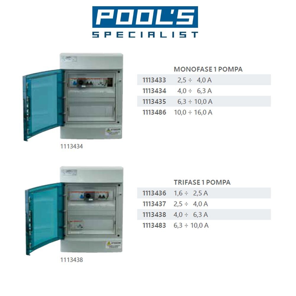 Quadro elettrico per piscine a skimmer