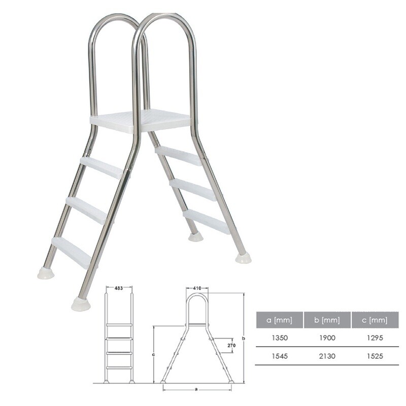 Scala a ponte in AISI 304